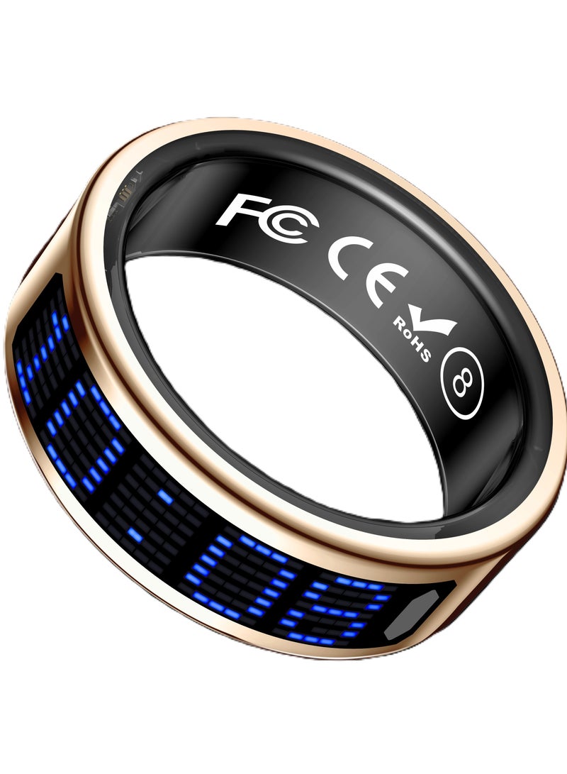 general Smart Ring SR16 for Heart Rate Monitoring, Blood Oxygen Monitoring, Sleep Monitoring, Motion Detection, Multi-Functional Display, All-Weather Protect Your Health with Caller ID Reminder, IP68 Waterproof, Black No.11, Internal Diameter: 20.7mm, Perimeter: 64.9mm - Image 5